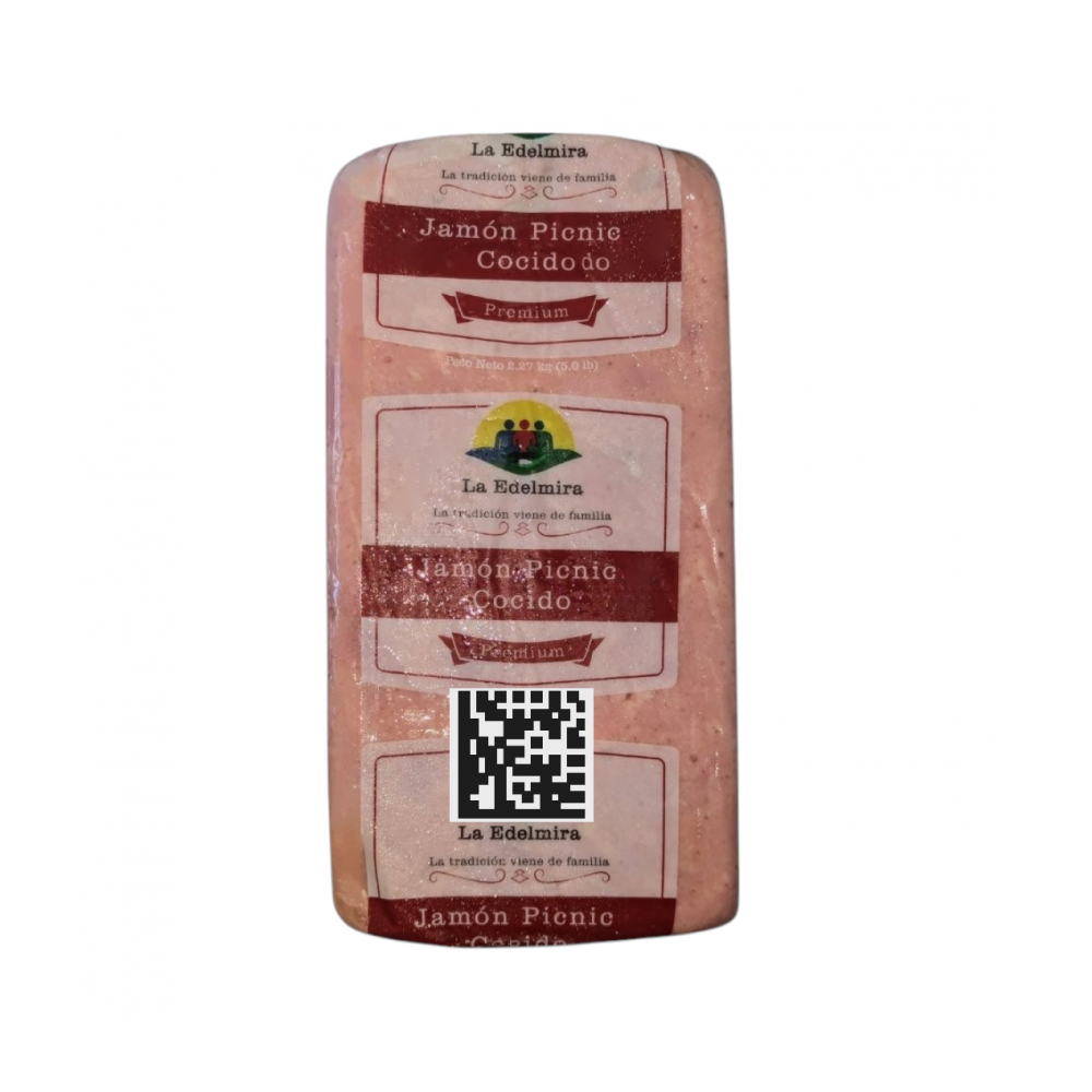 Jamón picnic cocido La Edelmira (2.27 kg / 5 lb)