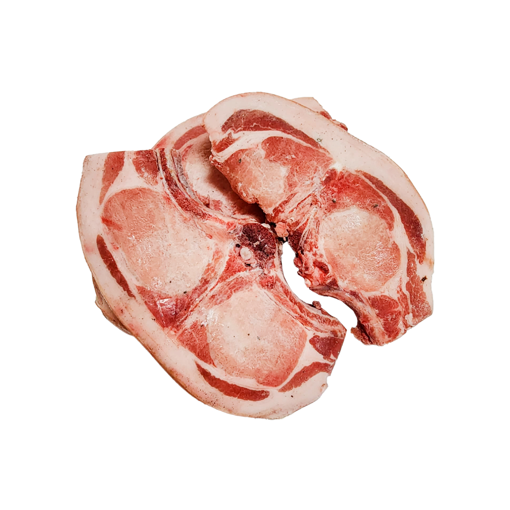 Chuletas de cerdo con piel y con hueso MCH (1.13 kg / 2.5 lb)