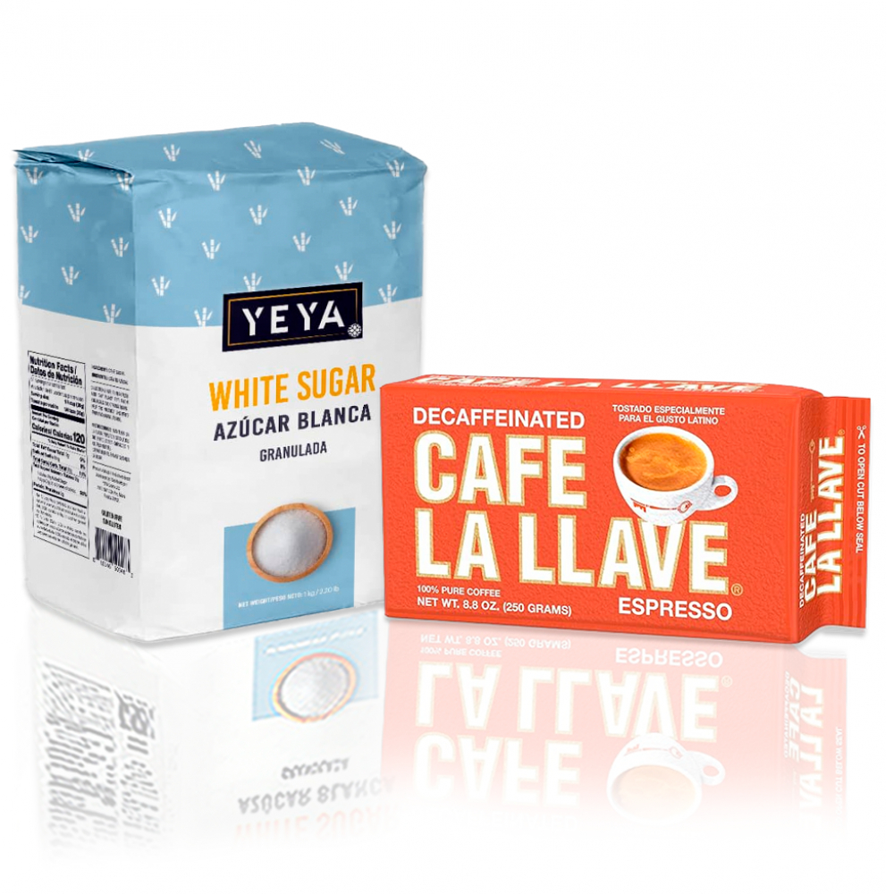 Combo Café Cubano: Azúcar Yeya + Café descafeinado La Llave