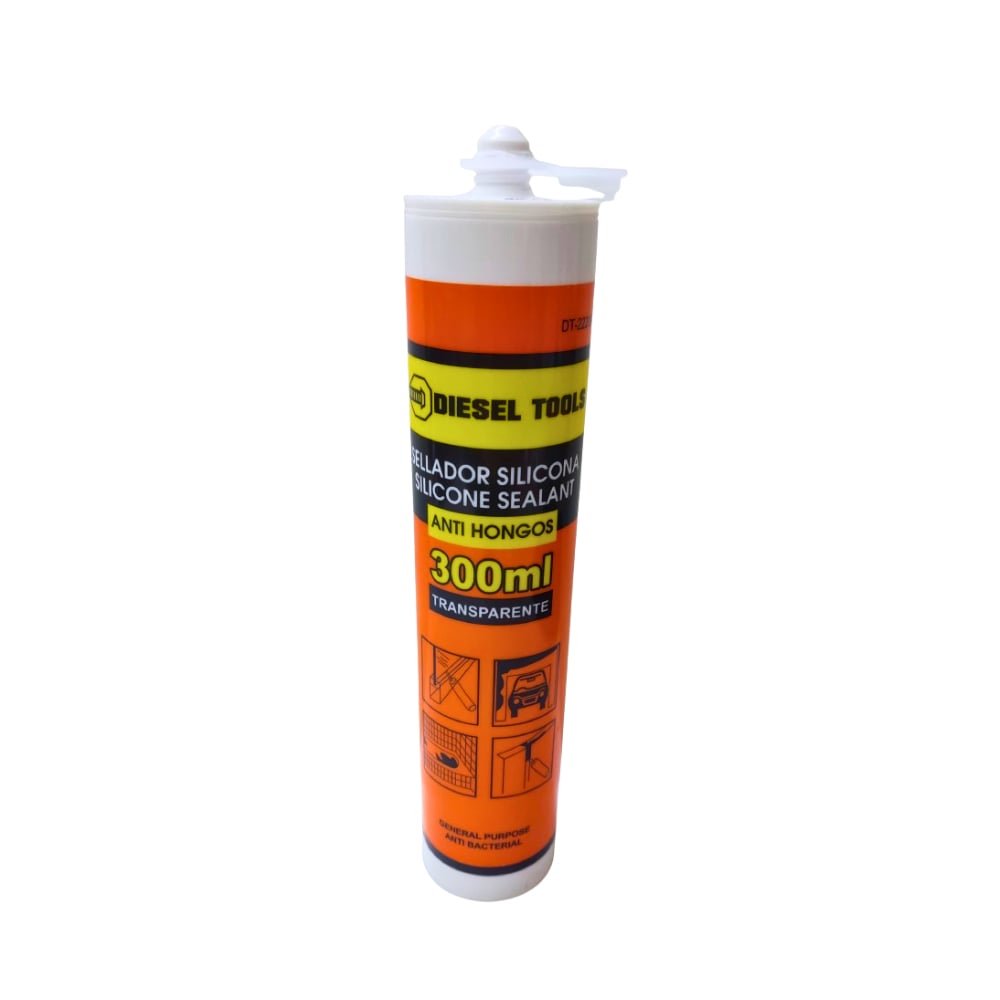Sellador silicona transparente antibacteriano Diesel (300 ml / 10.5 oz)