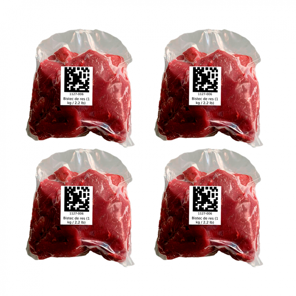 Bistec de res (4 x 1 kg / 2.2 lb)