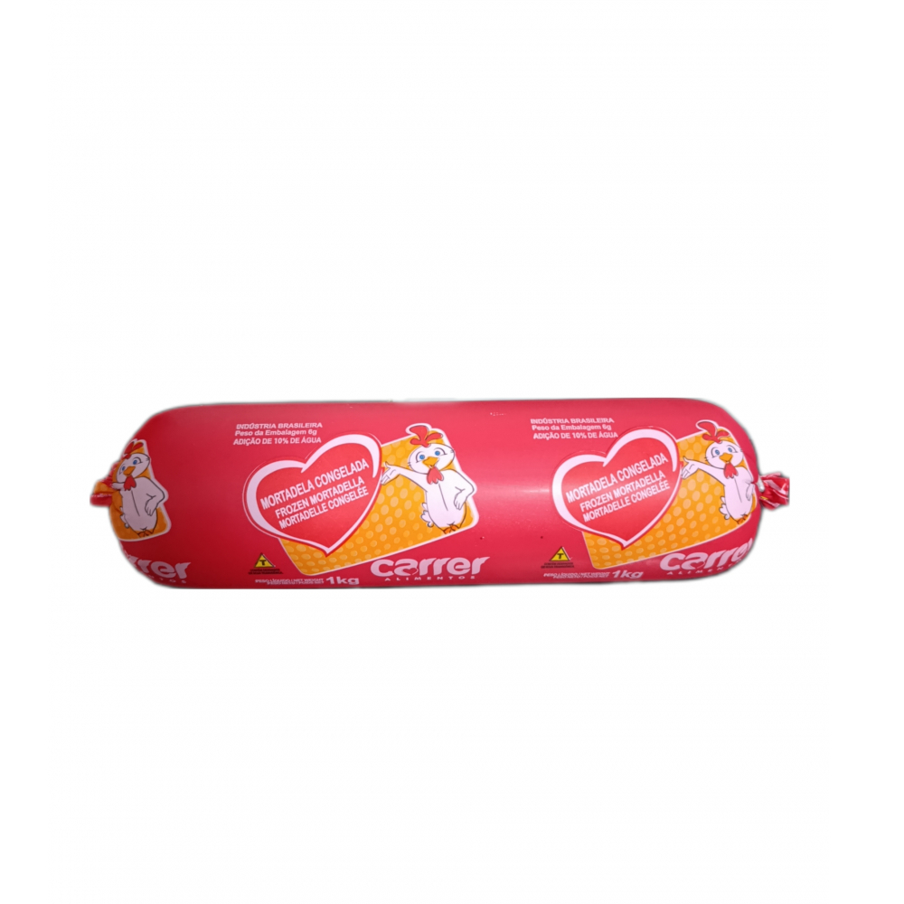Mortadela congelada de pollo Carrer (1 kg / 2.2 lb)