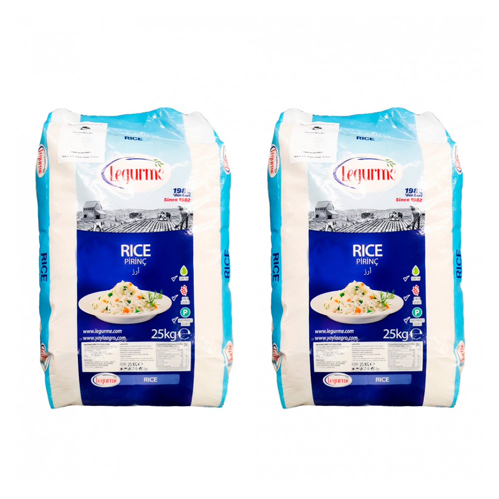 Arroz de grano largo Legurme (2 x 25 kg / 55.1 lb)