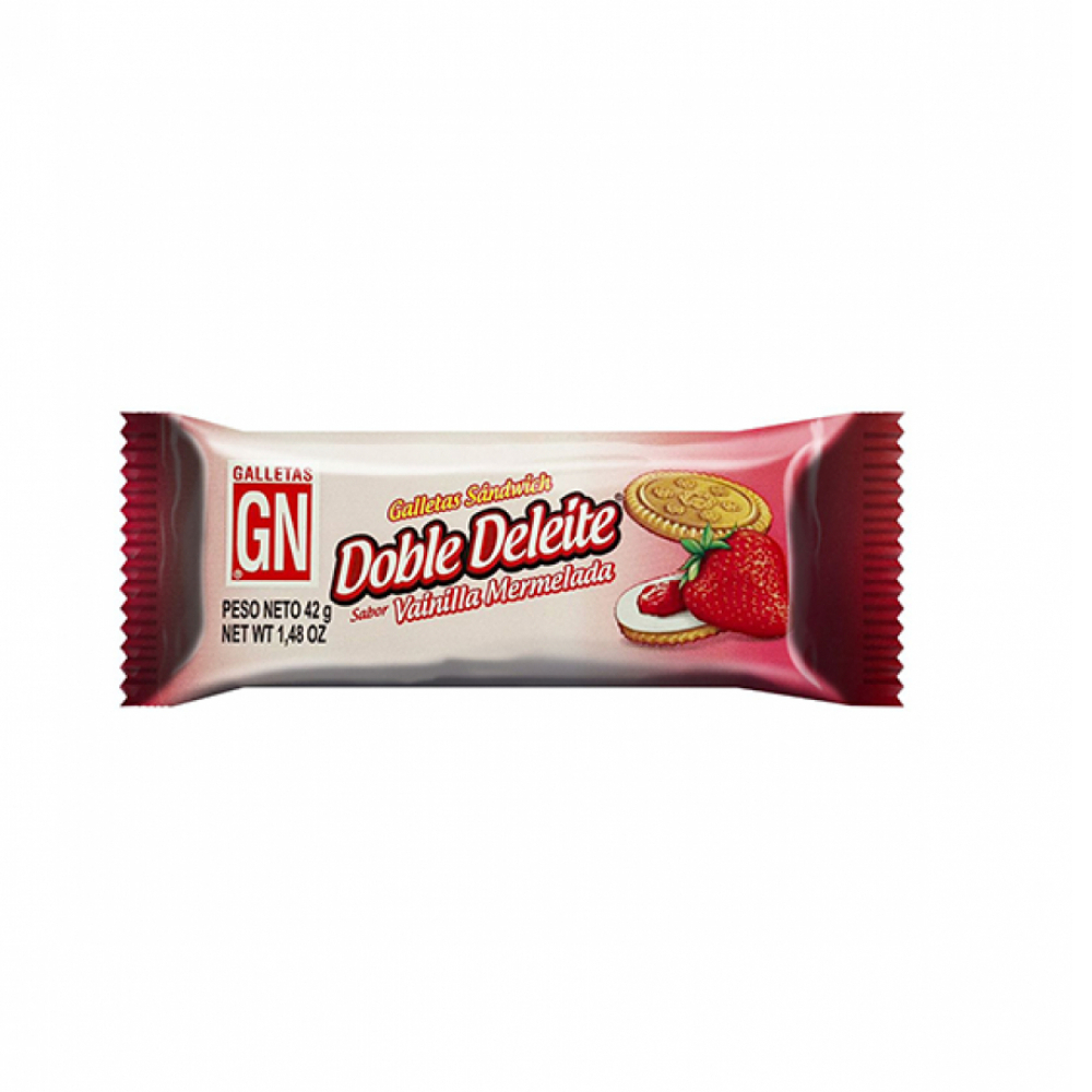 Galletas sándwich doble deleite sabor a vainilla mermelada GN (42 g / 1.48 oz)