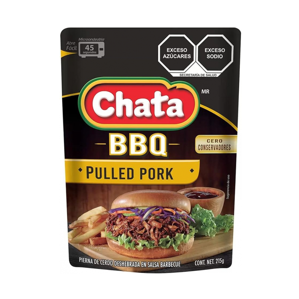 Pierna de cerdo deshebrada en salsa barbecue Chata (215 g / 7.58 oz)