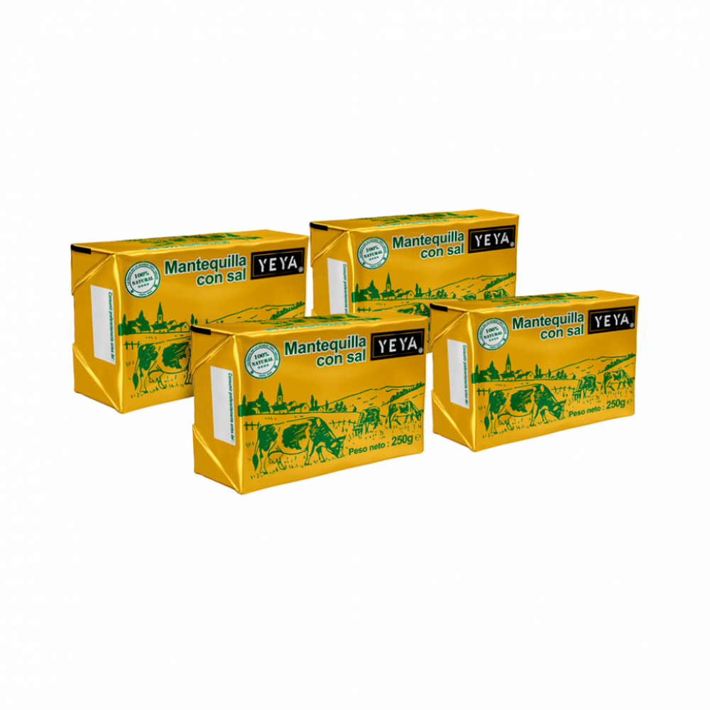 Mantequilla con sal Yeya (4 x 250 g / 8.81 oz)