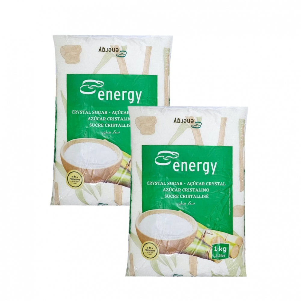 Azúcar blanca cristalina (2 x 1 kg / 2.2 lb)