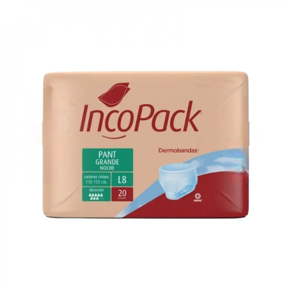 Pañales para adultos pant grande noche IncoPack (20 U)