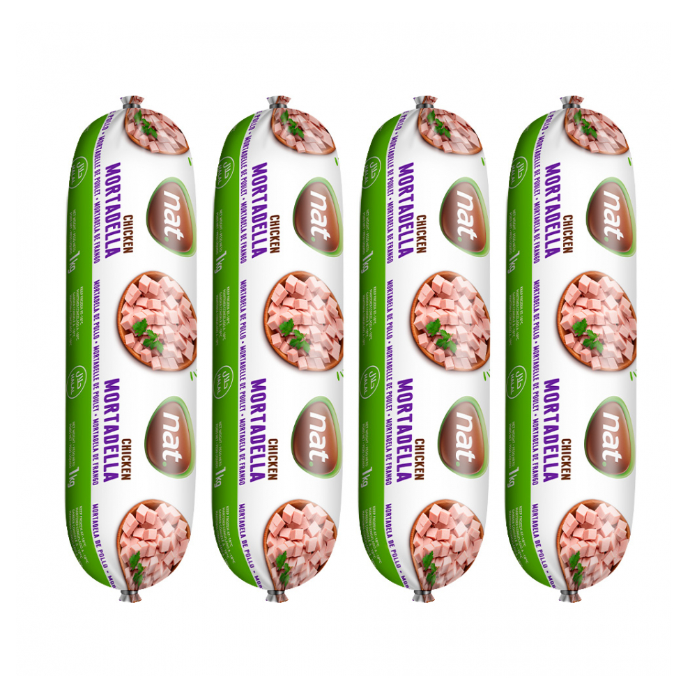Mortadella de pollo Nat (4 x 1 kg / 2.2 lb)