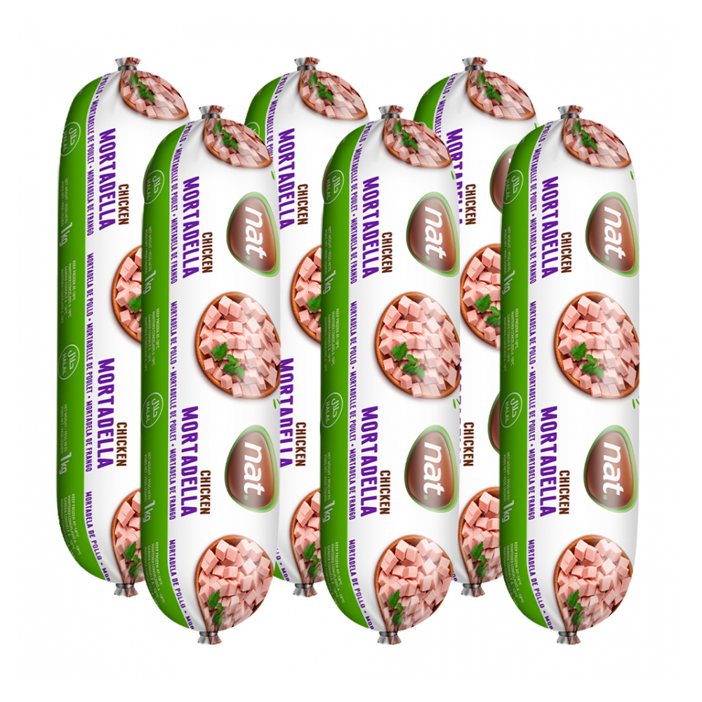 Mortadella de pollo Nat (6 x 1 kg / 2.2 lb)