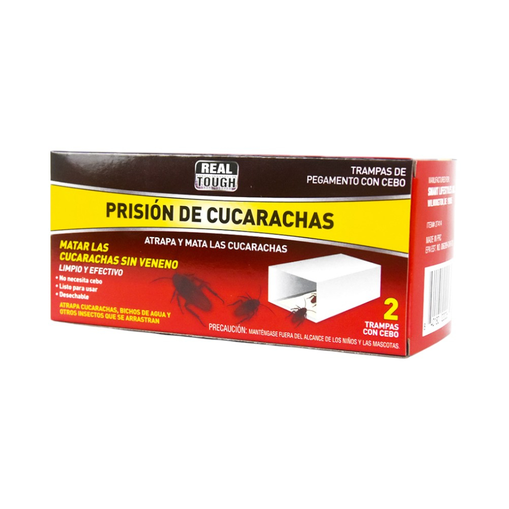 Trampa de pegamento con cebo para cucarachas Real Tough (2 U)