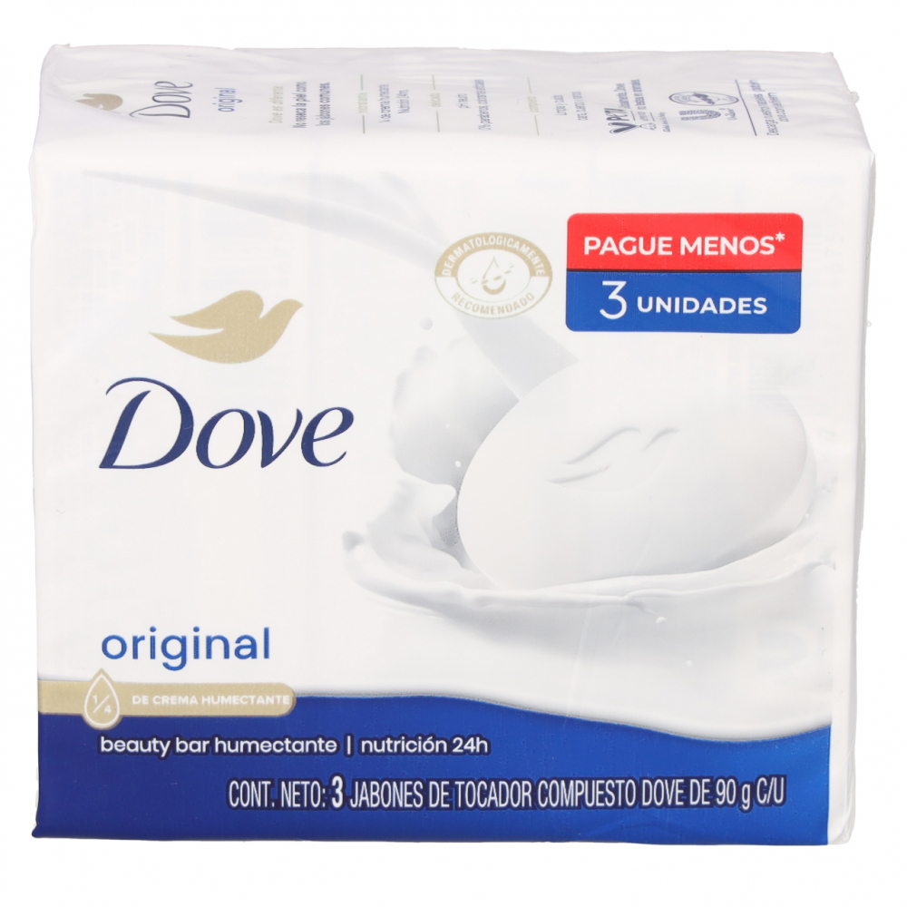Jabón de tocador original Dove (3 x 90 g / 3.17 oz)