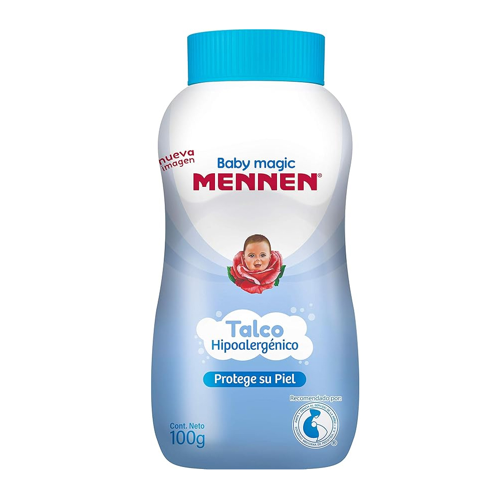 Talco para bebé Mennen azul (100 g / 3.5 oz)