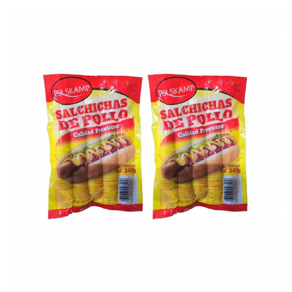 Salchichas de pollo Polskamp (2 x 340 g / 12 oz)