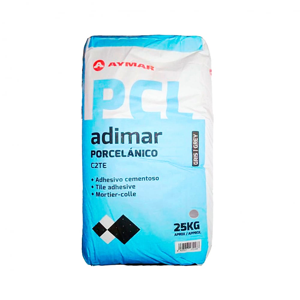 Adhesivo cementoso porcelámico gris Adimar (25 kg / 55.11 lb)