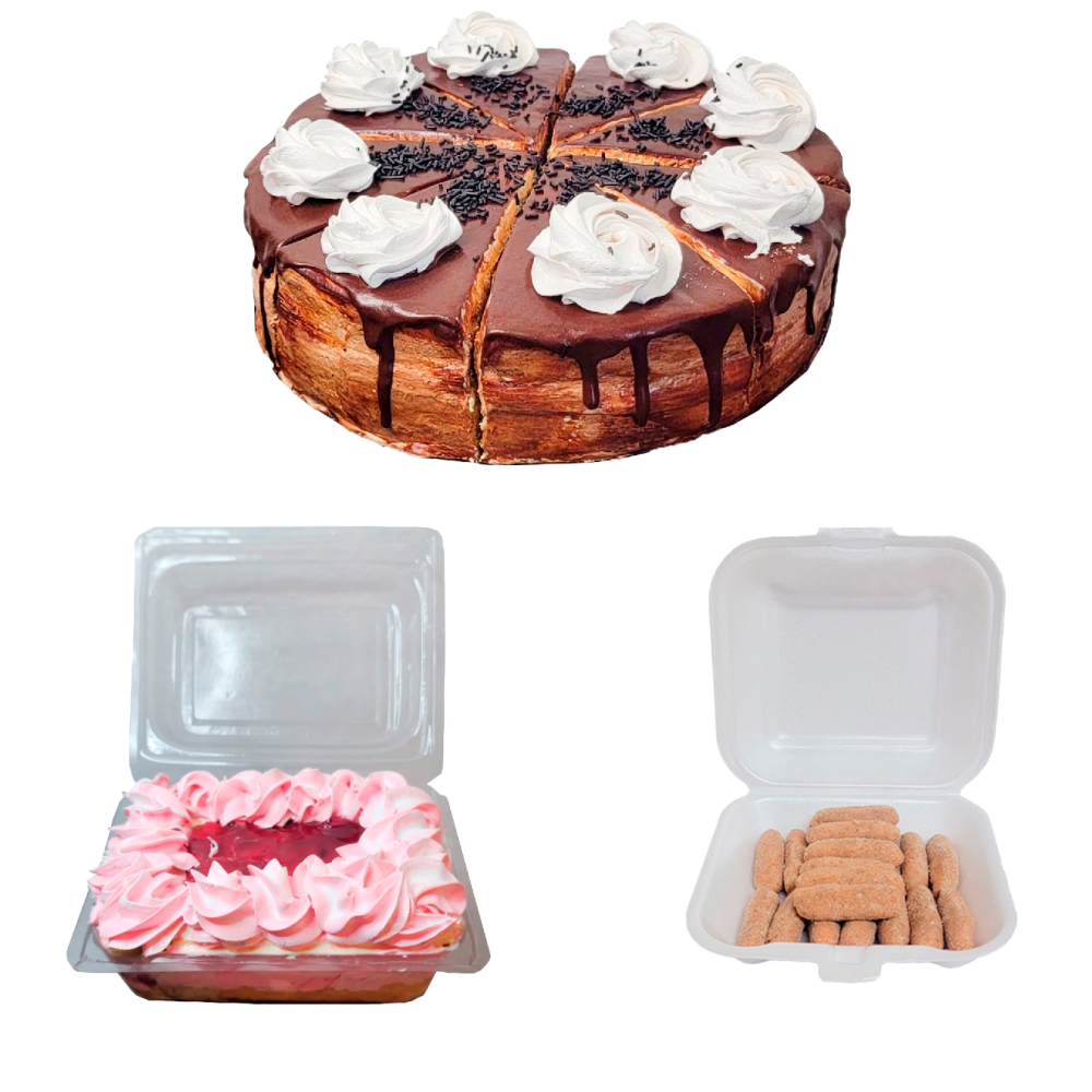 Sweet Love No.10: Tarta de chocolate bombón + Dulce 3 leches napolitano + Croquetas de mamá
