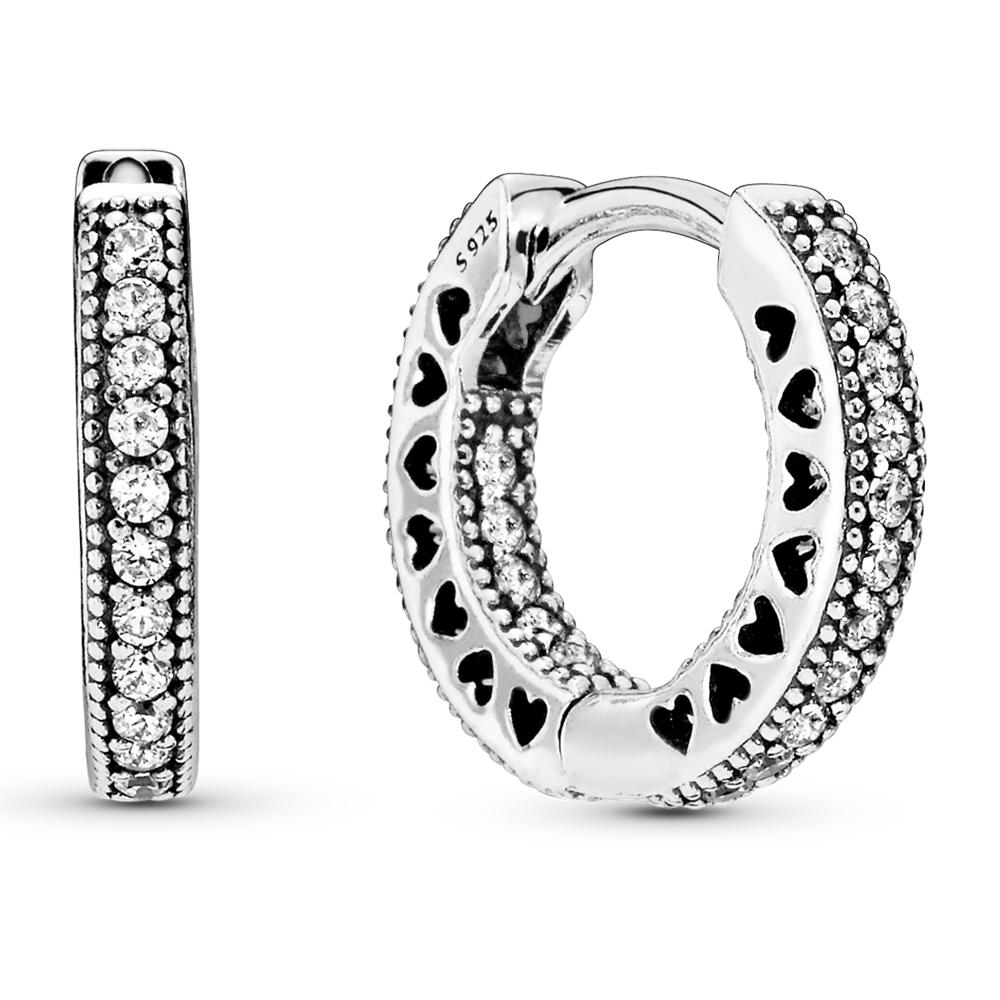 Pendientes de Aro diseño estilo Pandora Corazones Pequeños