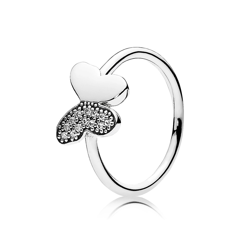 Anillo diseño estilo Pandora Mariposa Deslumbrante -16.5 mm-