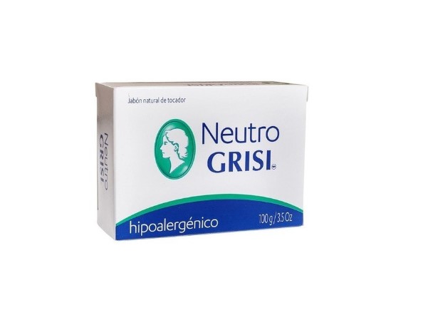 Jabón natural de tocador hipoalergénico Neutro Grisi (100 g / 3.5 oz)
