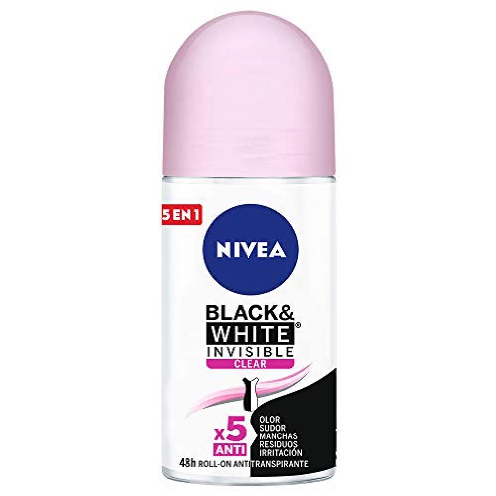 Desodorante antitranspirante Roll On Nivea blanco y negro claro (50 ml / 1.69 oz)