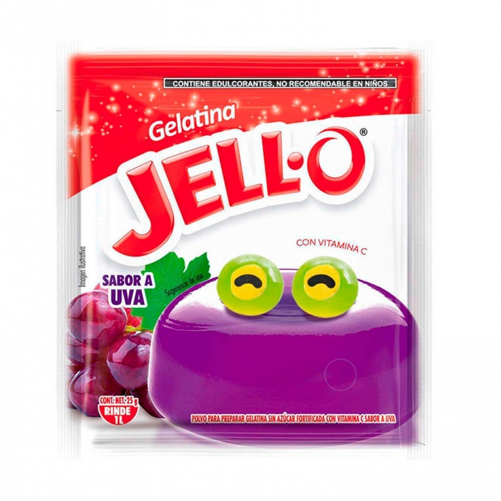 Gelatina sabor uva Jell-O (25 g)
