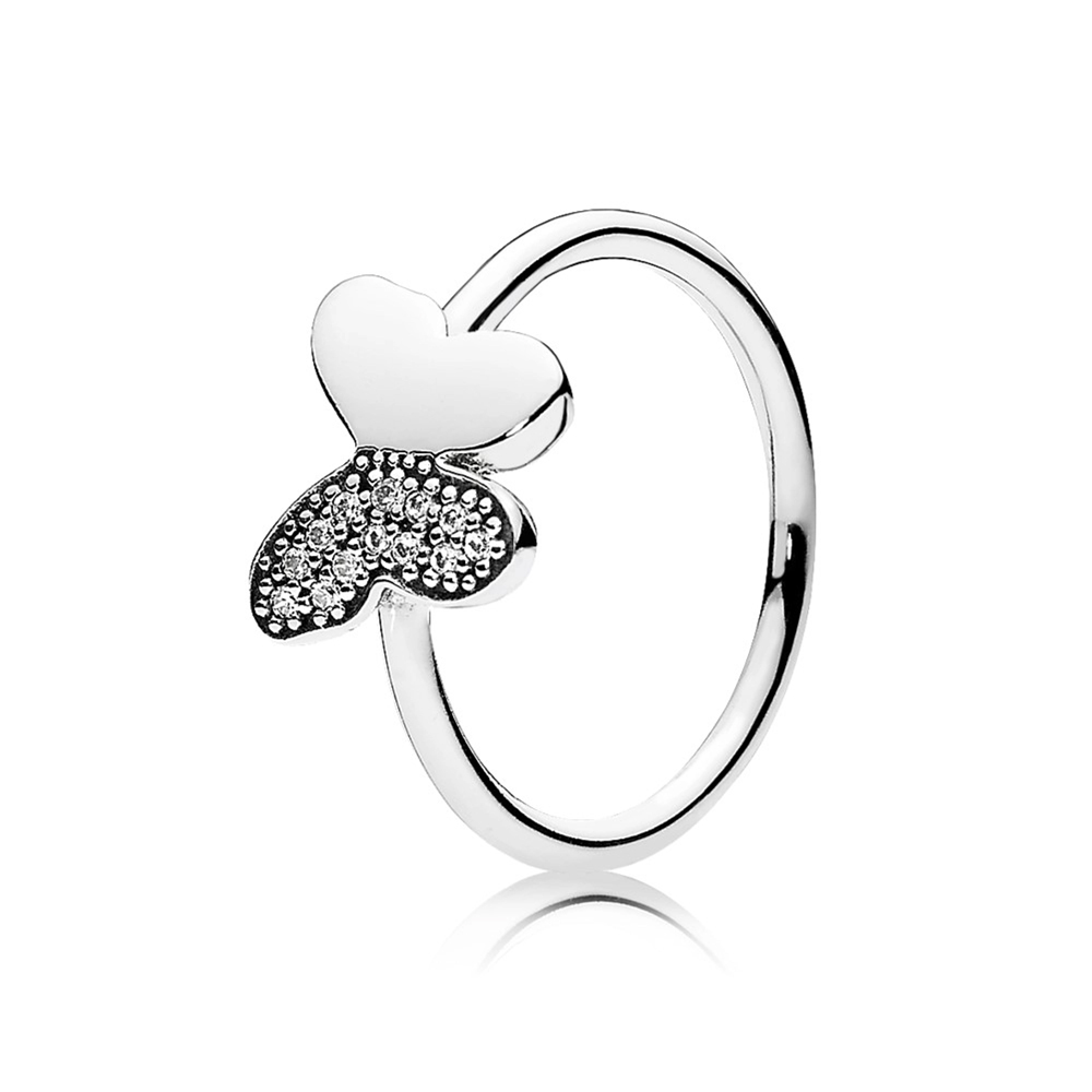 Anillo diseño estilo Pandora Mariposa Deslumbrante -17.2 mm-