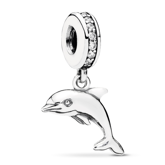 Charm Colgante diseño estilo Pandora Delfín Juguetón