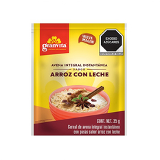 Cereal de avena integral instantáneo con pasas sabor arroz con leche Granvita (35 g / 1.23 oz)