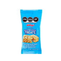 Barra de arroz inflado cubierto de malvavisco original Rice Krispies Treats Kelloggs (22 g)