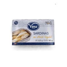Sardinas en aceite vegetal Vima Foods (113 g / 3.98 oz )
