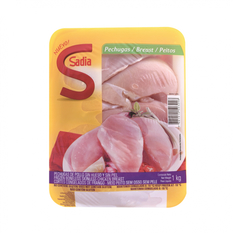Pechuga de pollo sin piel y sin hueso Sadia (1 kg / 2.2 lb).