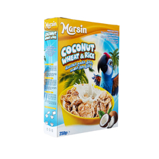 Cereal copos de naíz con coco y arroz Marsin (250 g / 8.82 oz)