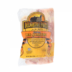 Cuartos traseros de pollo Delightful Farms (4.54 kg / 10 lb)