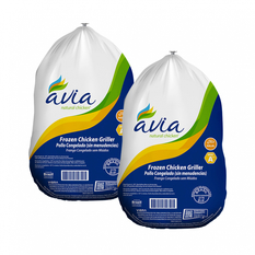 Pollo entero congelado sin menudos Avia (2 x 1.3 kg / 2.86 lb)