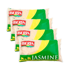 Arroz jasmine grano largo Iberia (4 x 907 g / 2 lb)