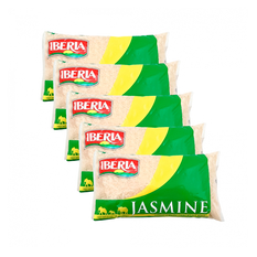 Arroz jasmine grano largo Iberia (5 x 907 g / 2 lb)