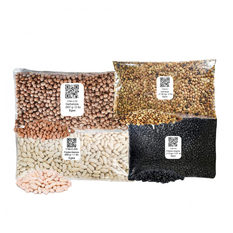 Combo de legumbres: Frijoles blancos + Frijoles negros + Lentejas + Garbanzos