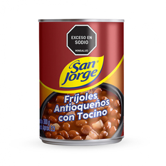 Frijoles antioqueños - colorados - con tocino San Jorge (300 g / 10.58 oz)