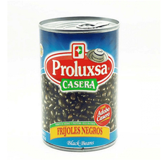 Frijoles negros con adobo casero Proluxsa (425 g / 15 oz)