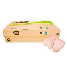 Caja de pechuga de pollo congelada con piel y con hueso Nat (10 kg / 22 lb)