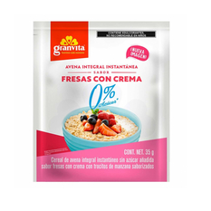 Avena integral instantánea sabor fresa con crema Granvita (35 g / 1.23 oz)
